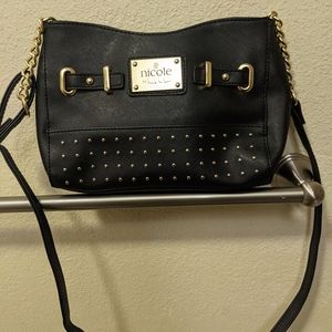 Nicole Miller black cross body purse NEW